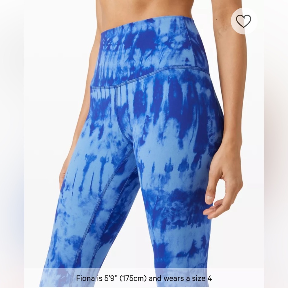 lululemon athletica Align HR Leggings Game Day Tie Dye Nulu Pants Yoga Workout 4